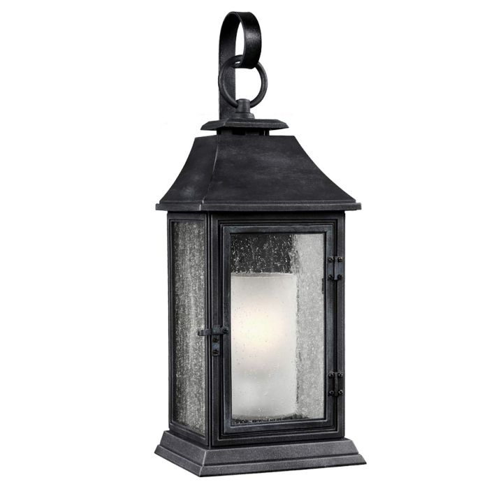 Shepherd 1 Light Large Wall Lantern - Dark Weathered Zinc