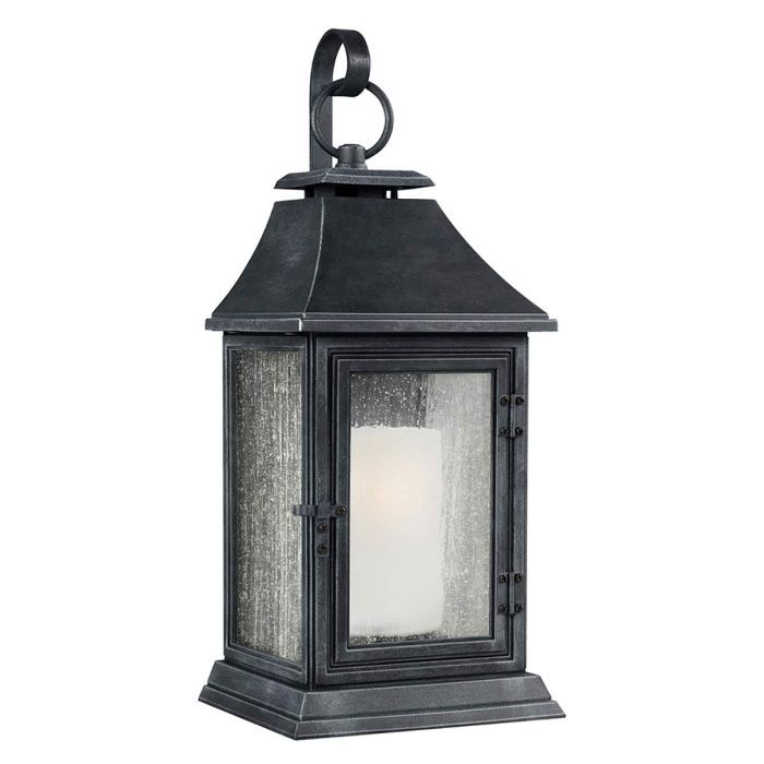 Shepherd 1 Light Extra Large Wall Lantern - Dark Weathered Zinc