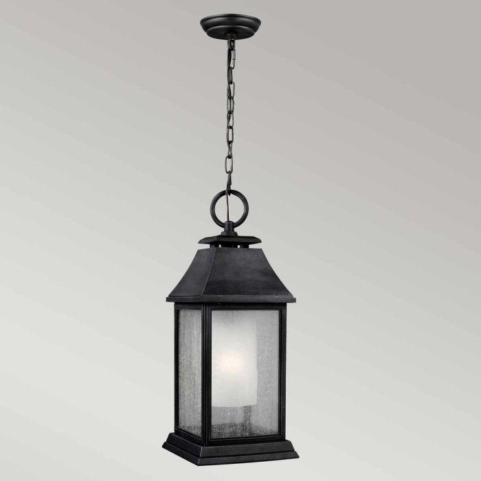 Shepherd 1 Light Large Chain Lantern - Dark Weathered Zinc