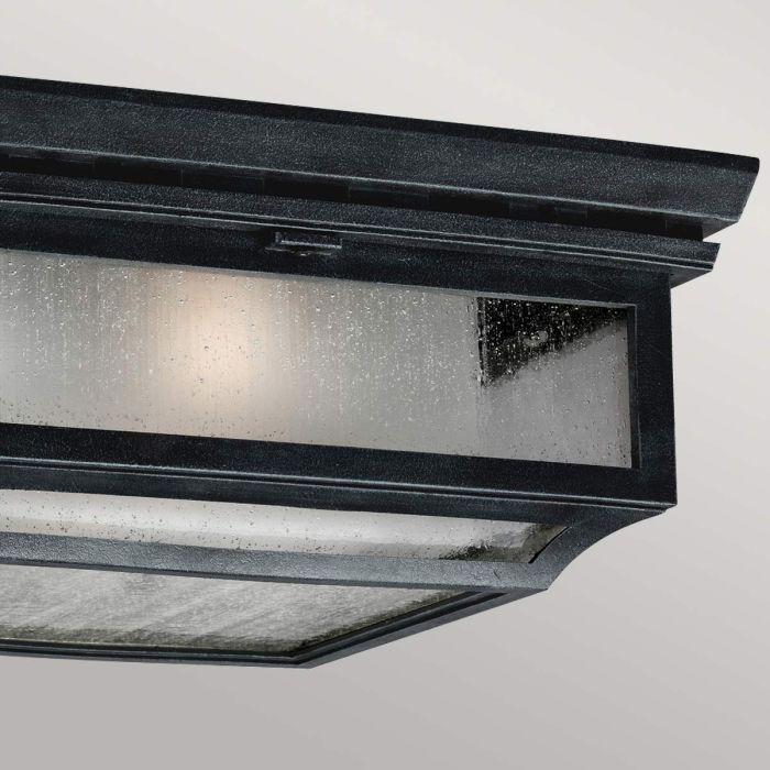 Shepherd 2 Light Flush - Dark Weathered Zinc
