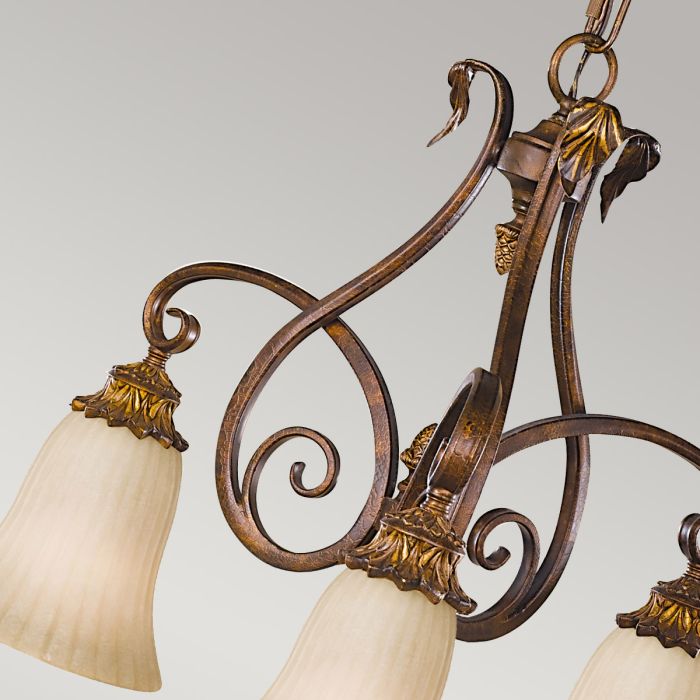 Sonoma Valley 3 Light Chandelier - Aged Tortoise Shell
