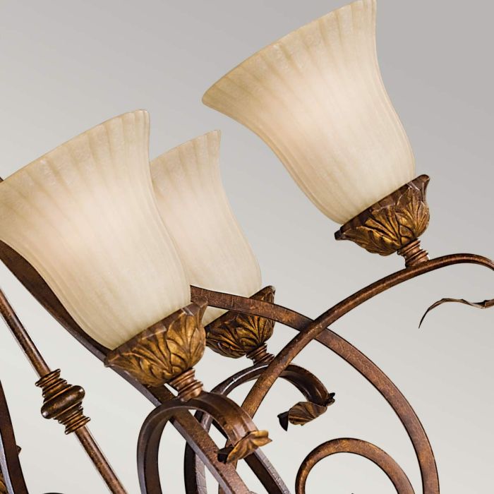 Sonoma Valley 6 Light Chandelier - Aged Tortoise Shell