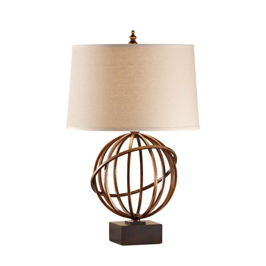 Spencer 1 Light Table Lamp - Firenze Gold with Dark Tan Shade