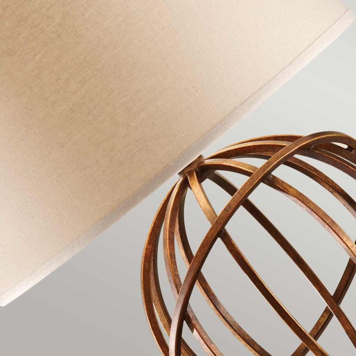 Spencer 1 Light Table Lamp - Firenze Gold with Dark Tan Shade