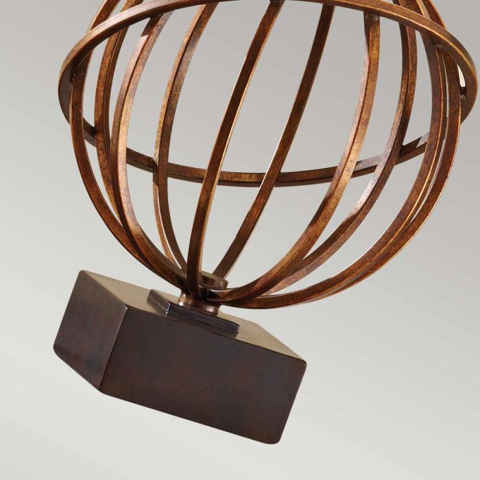 Spencer 1 Light Table Lamp - Firenze Gold with Dark Tan Shade