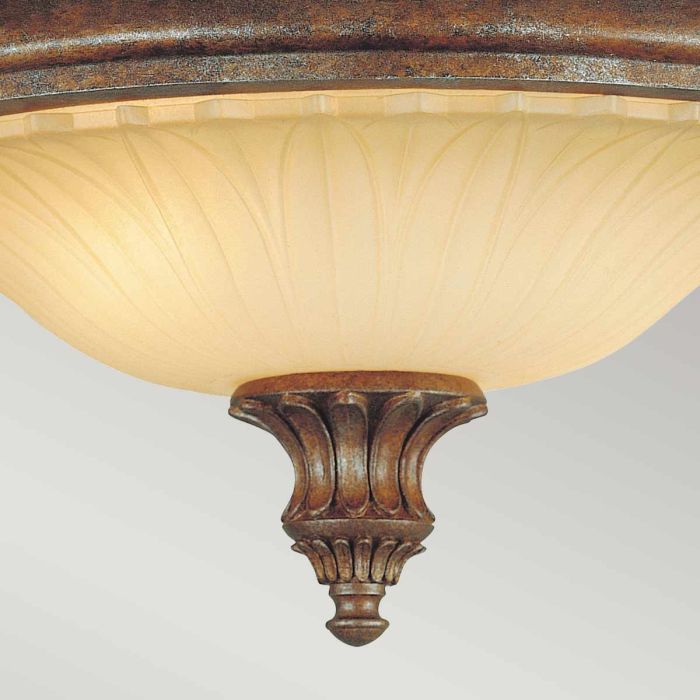 Stirling Castle 2 Light Flush - British Bronze