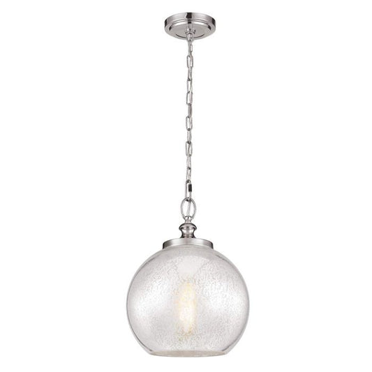 Tabby 1 Light Pendant - Brushed Steel