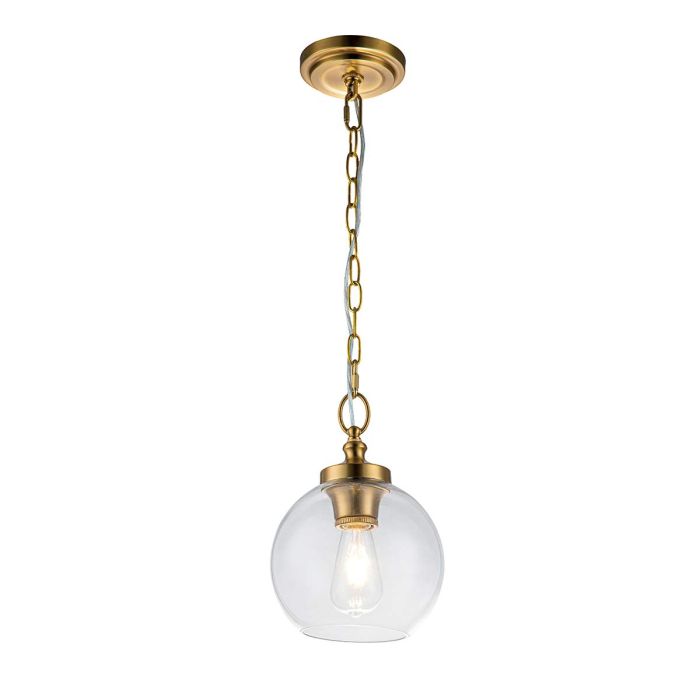 Tabby 1 Light Mini Pendant - Burnished Brass