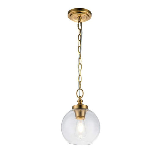Tabby 1 Light Mini Pendant - Burnished Brass
