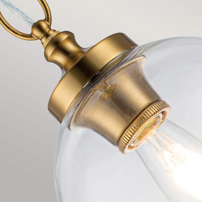Tabby 1 Light Mini Pendant - Burnished Brass