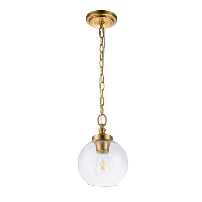 Tabby 1 Light Mini Pendant - Burnished Brass