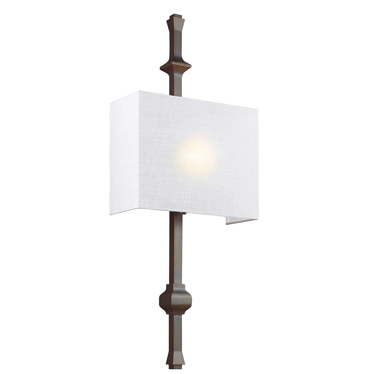 Teva 1 Light Wall Light – Antique Bronze