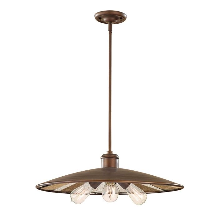 Urban Renewal 3 Light Large Pendant - Astral Bronze