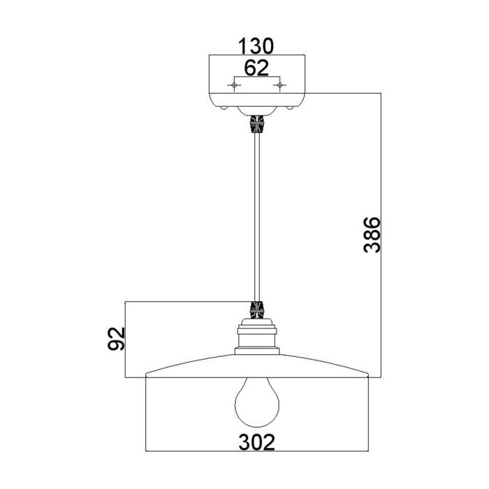 Urban Renewal 1 Light Pendant - Astral Bronze