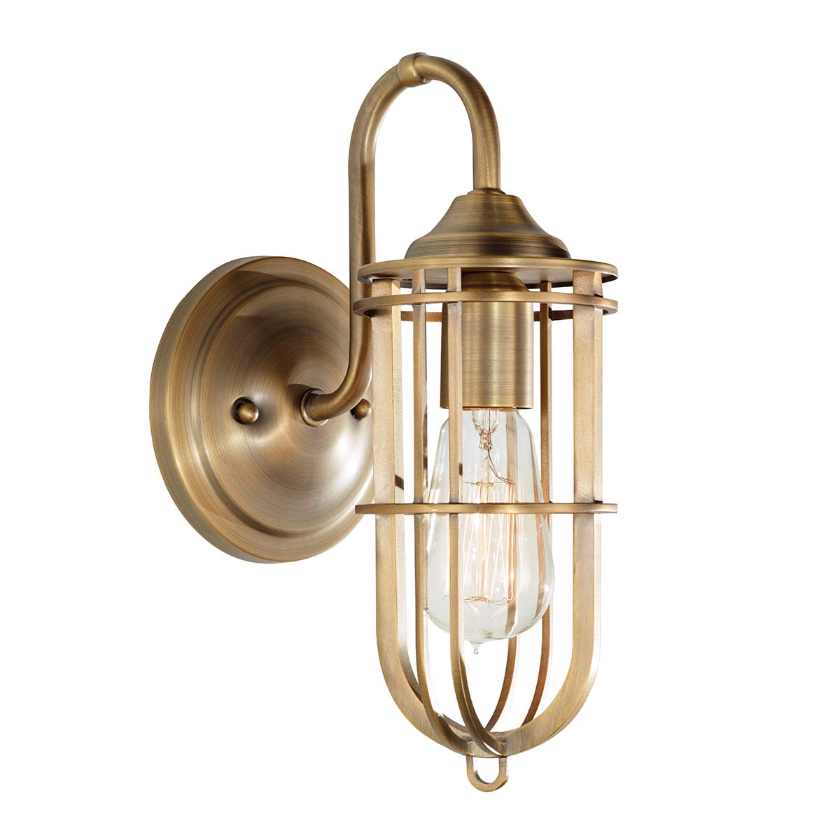 Urban Renewal 1 Light Wall Light – Dark Antique Brass