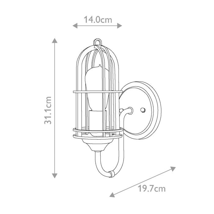 Urban Renewal 1 Light Wall Light - Dark Antique Brass