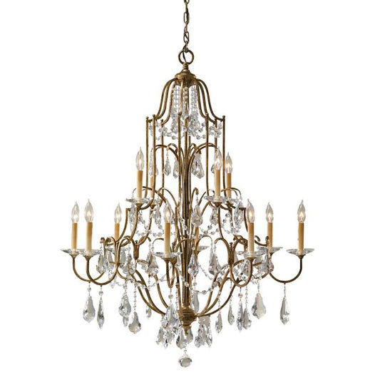 Valentina 12 Light Multi-Light-Tier Chandelier - Oxidized Bronze