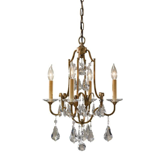 Valentina 4 Light Chandelier - Oxidized Bronze
