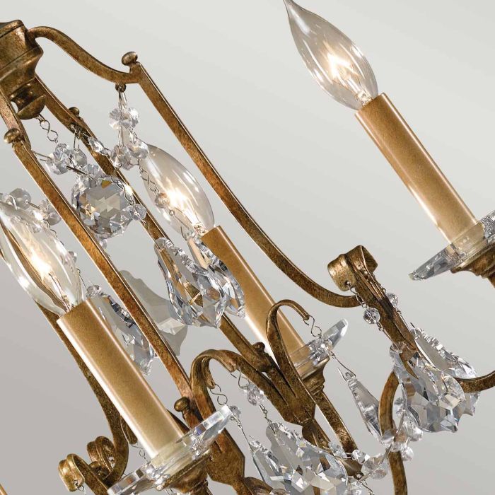 Valentina 4 Light Chandelier - Oxidized Bronze