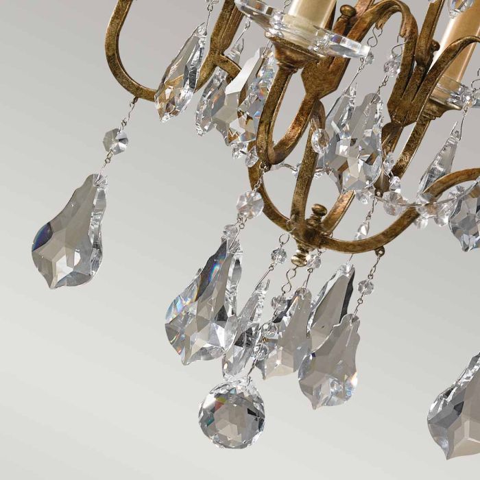 Valentina 4 Light Chandelier - Oxidized Bronze