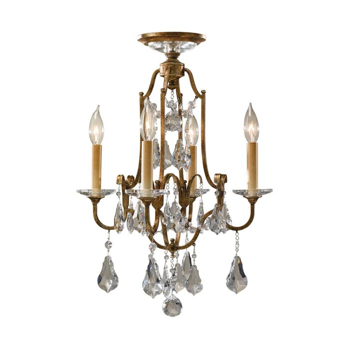 Valentina 4 Light Chandelier - Oxidized Bronze