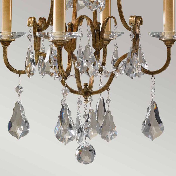 Valentina 4 Light Chandelier - Oxidized Bronze