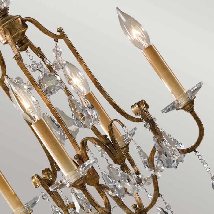 Valentina 4 Light Chandelier - Oxidized Bronze