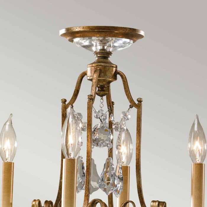 Valentina 4 Light Chandelier - Oxidized Bronze