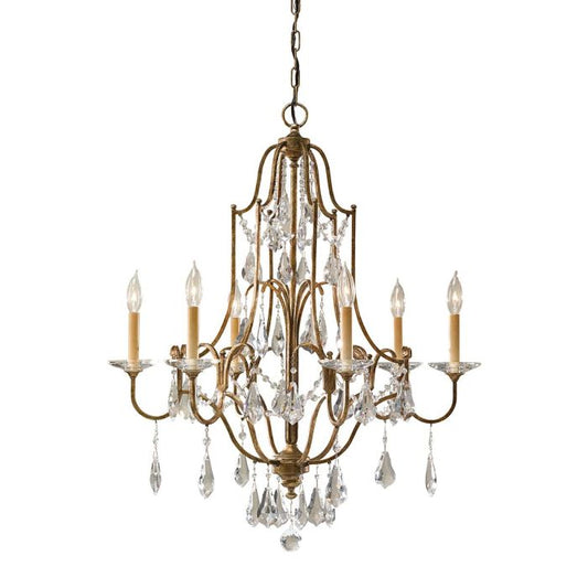 Valentina 6 Light Chandelier - Oxidized Bronze