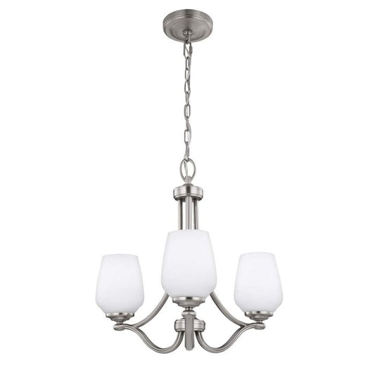 Vintner 3 Light Chandelier - Satin Nickel