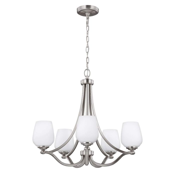 Vintner 5 Light Chandelier - Satin Nickel