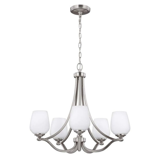 Vintner 5 Light Chandelier - Satin Nickel