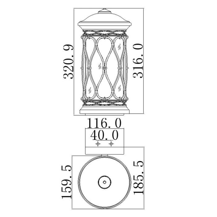 Wellfleet 1 Light Wall Lantern - Aged Bronze