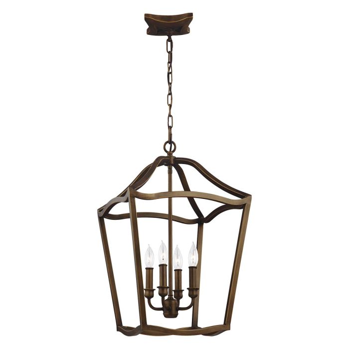 Yarmouth 4 Light Pendant - Painted Aged Brass