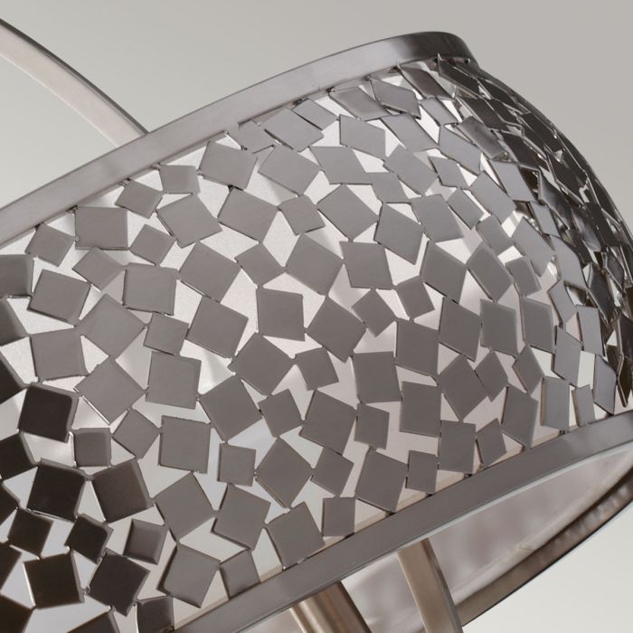 Zara 4 Light Large Chandelier - Brushed Steel