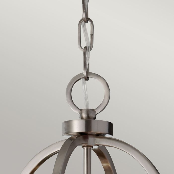 Zara 4 Light Chandelier - Brushed Steel