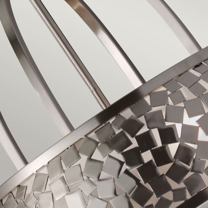 Zara 4 Light Chandelier - Brushed Steel