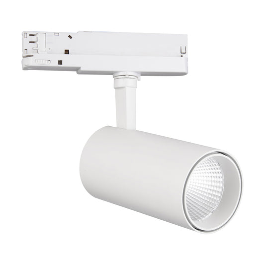 Fiji 1 Light 3 Circuit Track Light 40W LED 4000K, 4400lm, 38°, White, 5yrs Warranty by Mantra