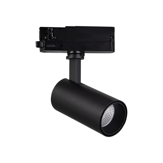 Fiji 1 Light 3 Circuit Track Light 20W LED 3000K, 2000lm, 38°, Black, 5yrs Warranty by Mantra