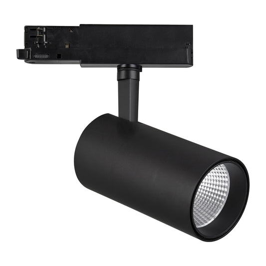 Fiji 1 Light 3 Circuit Track Light 40W LED 4000K, 4400lm, 38°, Black, 5yrs Warranty by Mantra