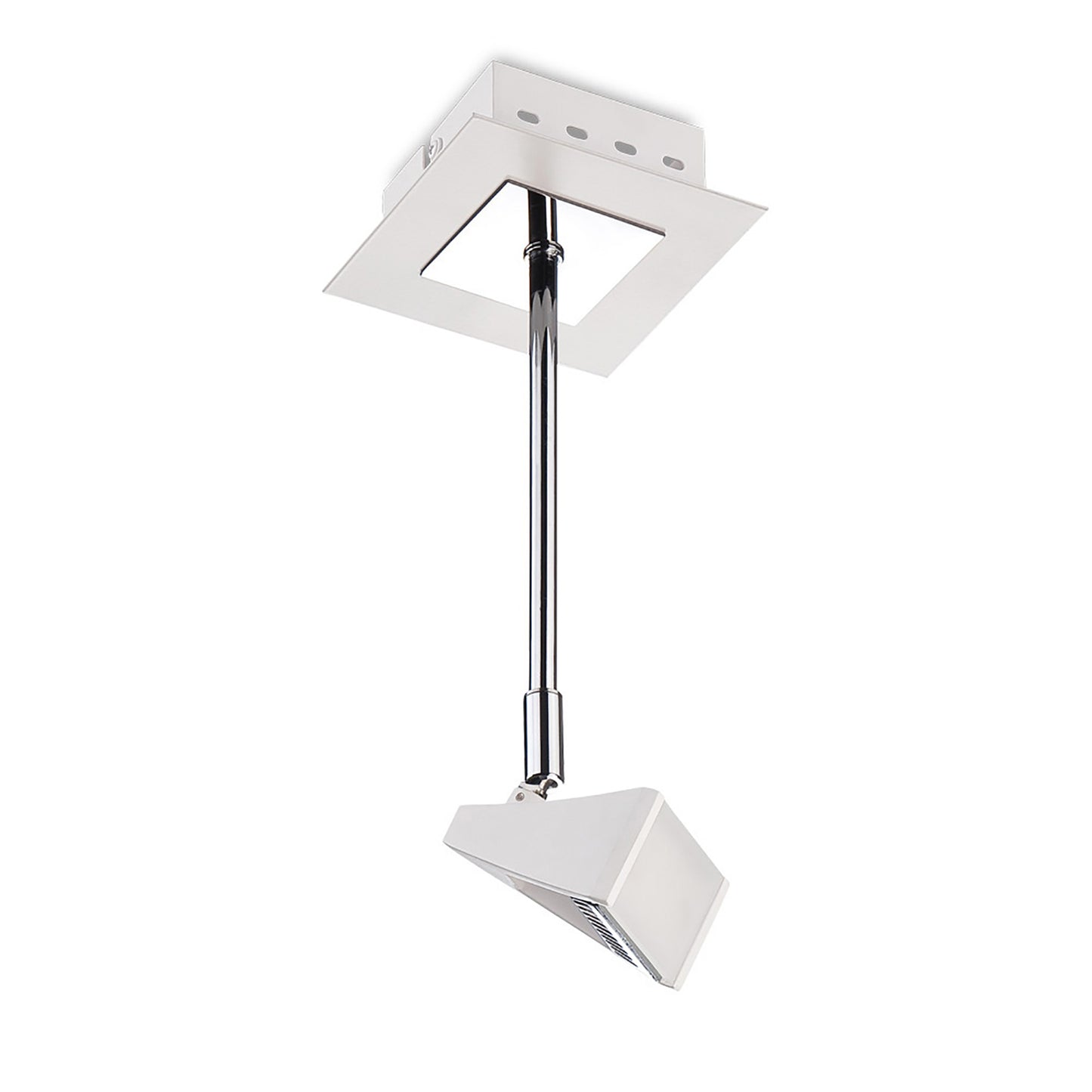 Filippo Telescopic Spot Light 1 Light 5W 3000K, 450lm, Matt White/Polished Chrome, 3yrs Warranty by Mantra