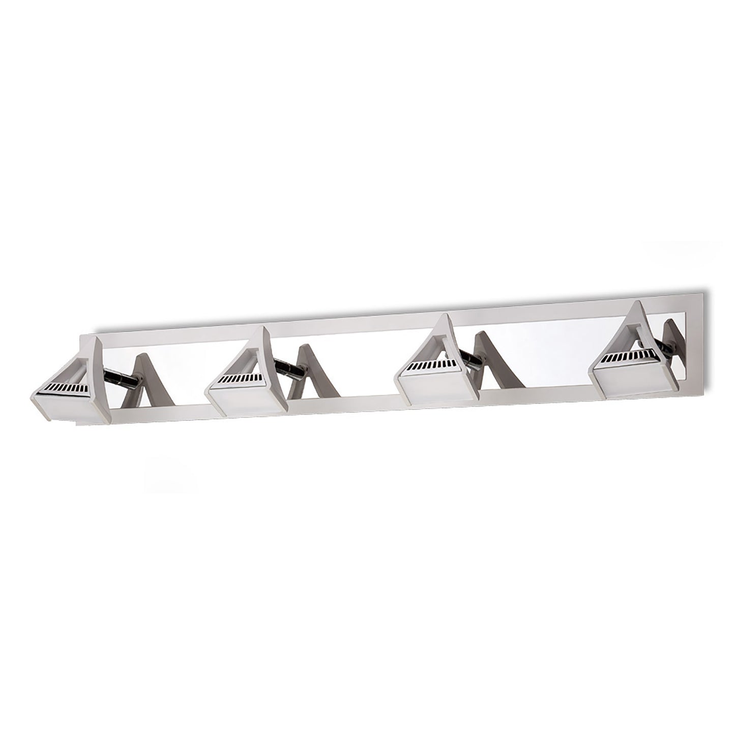Filippo Linear Spot Light 4 Light LED 20W 3000K, 1750lm, Matt White/Polished Chrome, 3yrs Warranty by Mantra