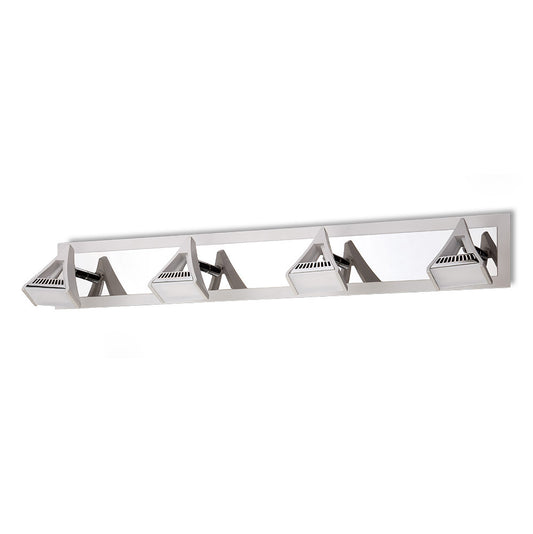 Filippo Linear Spot Light 4 Light LED 20W 3000K, 1750lm, Matt White/Polished Chrome, 3yrs Warranty by Mantra