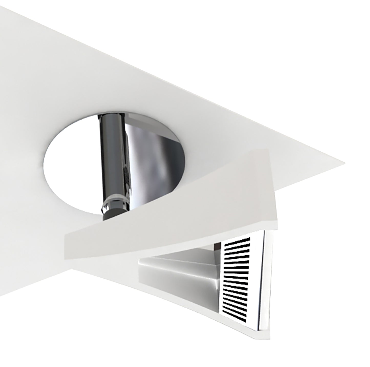 Filippo Spot Light 3 Light LED Triangular 5W 3000K, 1300lm, Matt White/Polished Chrome, 3yrs Warranty by Mantra