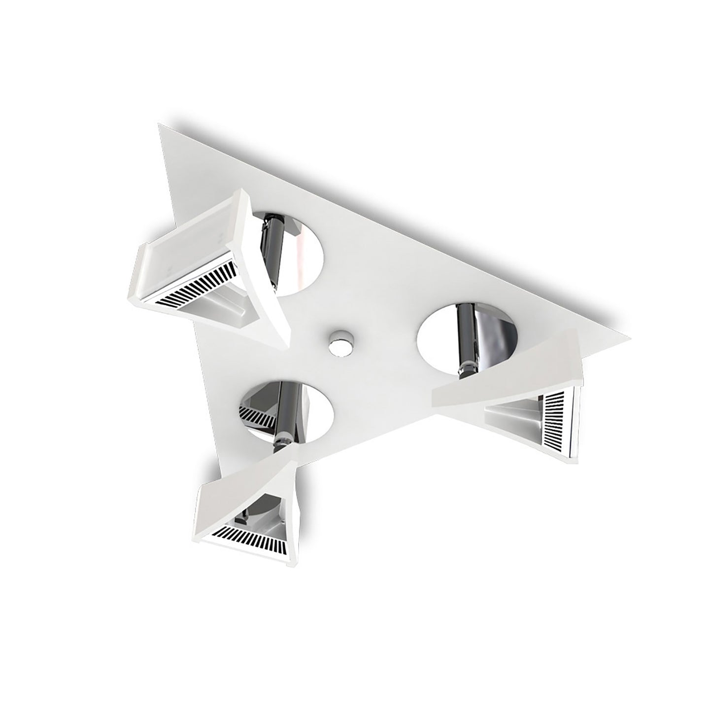Filippo Spot Light 3 Light LED Triangular 5W 3000K, 1300lm, Matt White/Polished Chrome, 3yrs Warranty by Mantra