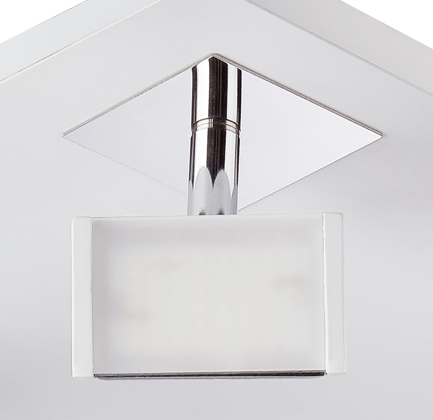 Filippo Spot Light 4 Light LED Square 20W 3000K, 1750lm, Matt White/Polished Chrome, 3yrs Warranty by Mantra