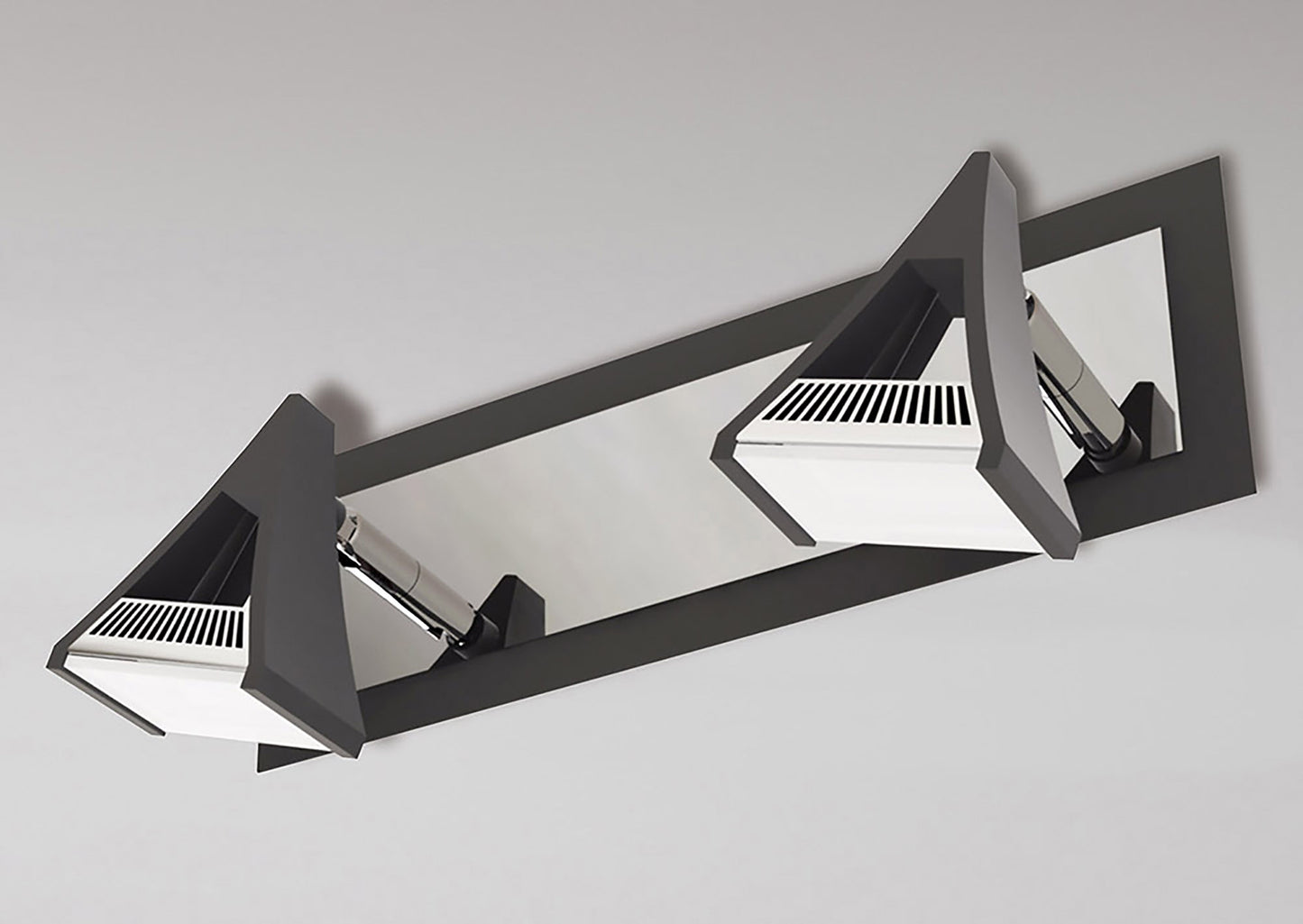 Filippo Linear Spot Light 2 Light LED 10W 3000K, 900lm, Matt Black/Polished Chrome, 3yrs Warranty by Mantra
