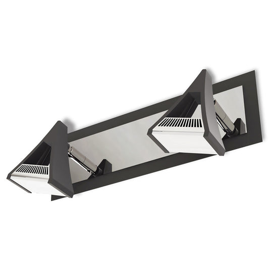Filippo Linear Spot Light 2 Light LED 10W 3000K, 900lm, Matt Black/Polished Chrome, 3yrs Warranty by Mantra
