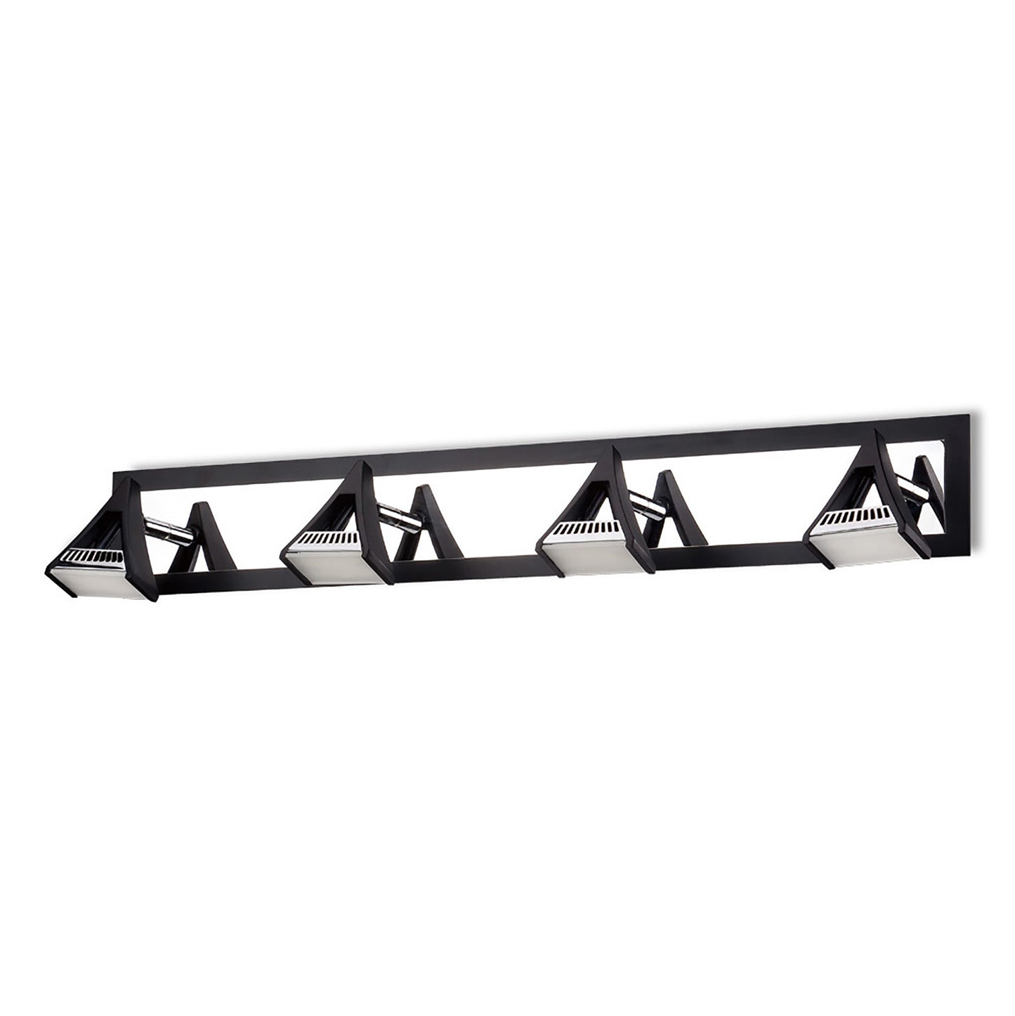 Filippo Linear Spot Light 4 Light LED 20W 3000K, 1750lm, Matt Black/Polished Chrome, 3yrs Warranty by Mantra