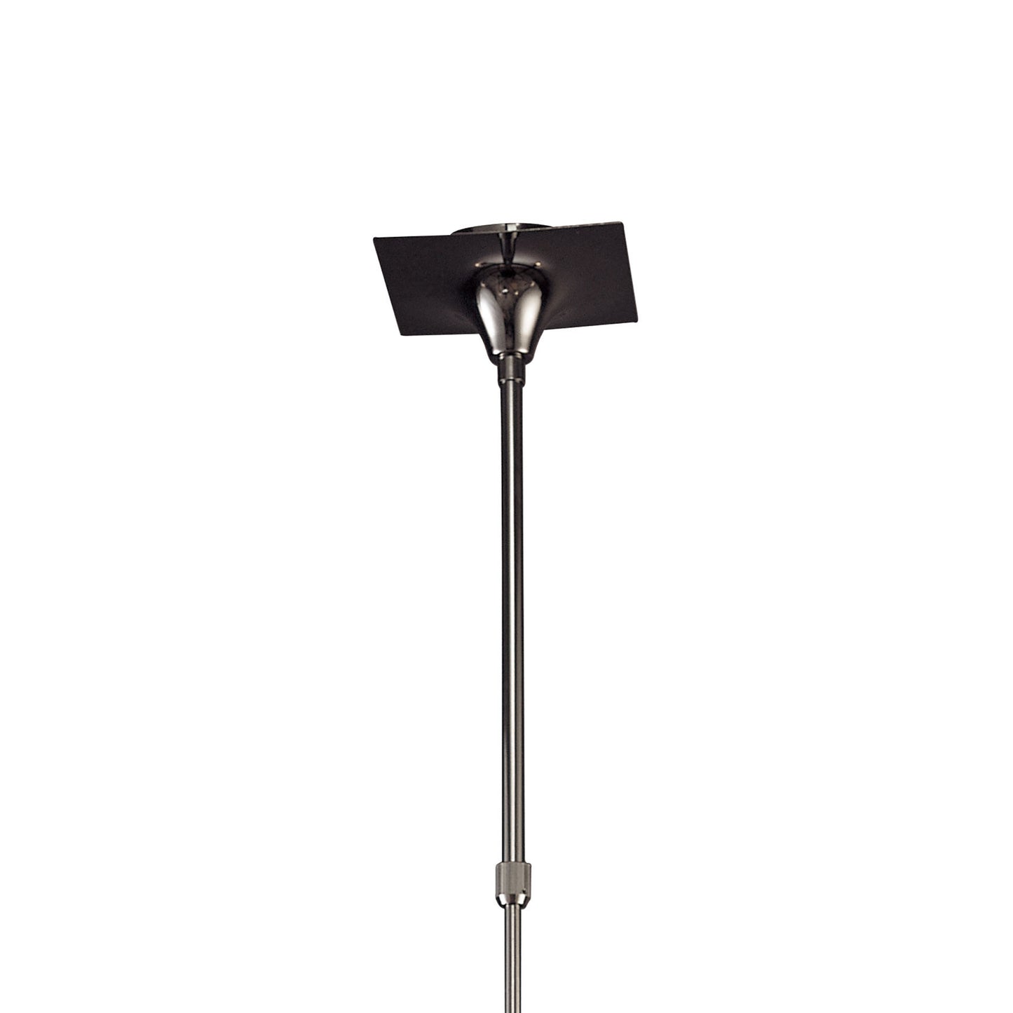 Flavia Telescopic Pendant Convertible To Semi Flush Round 6 Light G9, Black Chrome by Mantra